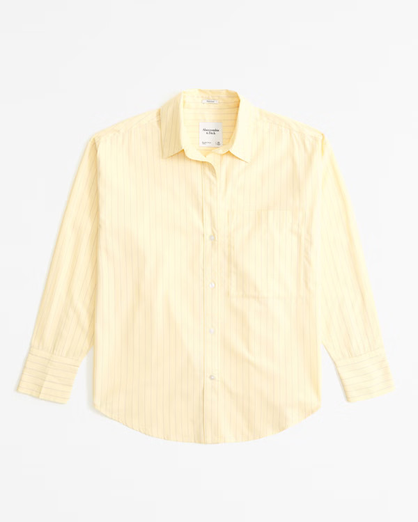 Oversized Poplin Shirt | Abercrombie & Fitch (US)