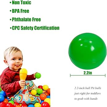 LANGXUN 50 100 200 Soft Plastic Ball Pit Balls for Kids, Gift for Baby Toddler Birthday Christmas... | Amazon (US)