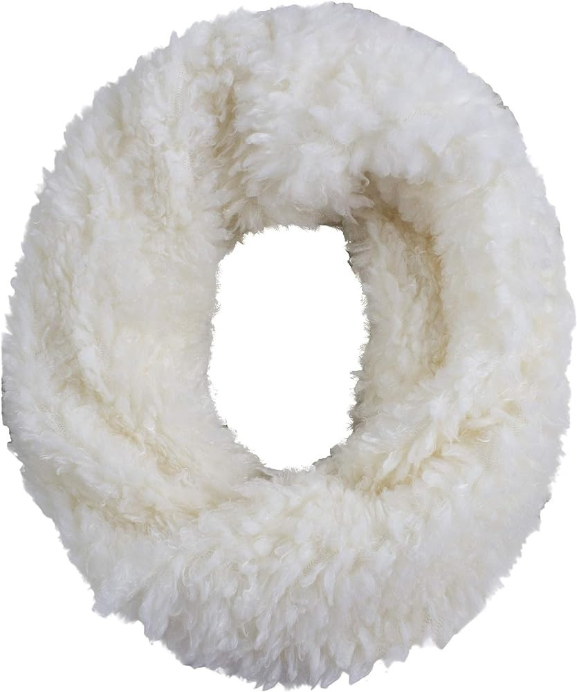 stylesilove Women Soft Fluffy Faux Fur Solid Color Infinity Tube Scarf - 4 Colors | Amazon (US)