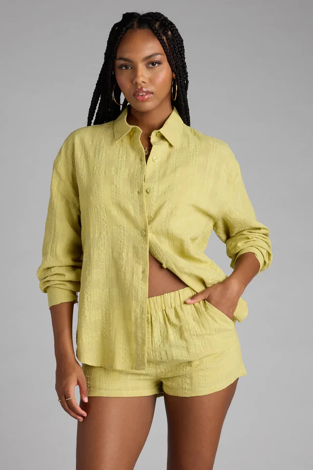 Summer Mode Button-Down Cotton Top | Windsor Stores