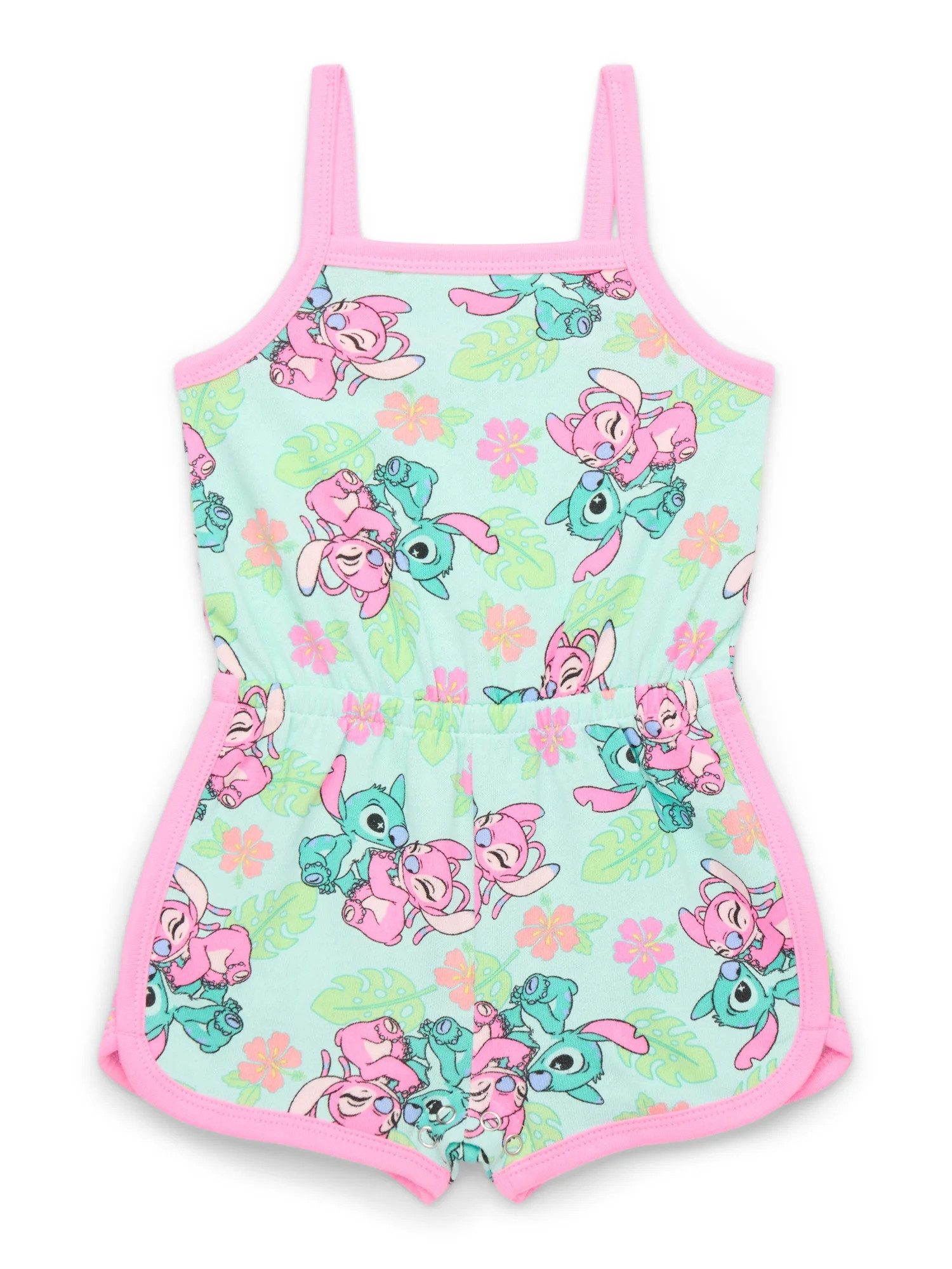 Disney Lilo & Stitch Toddler Girls Sleeveless Graphic Print Romper, Sizes 12M-5T | Walmart (US)