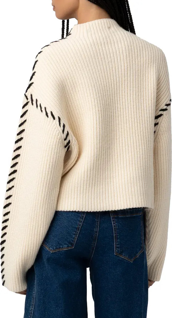 BLANKNYC Whip Stitch Mock Neck Sweater | Nordstrom | Nordstrom