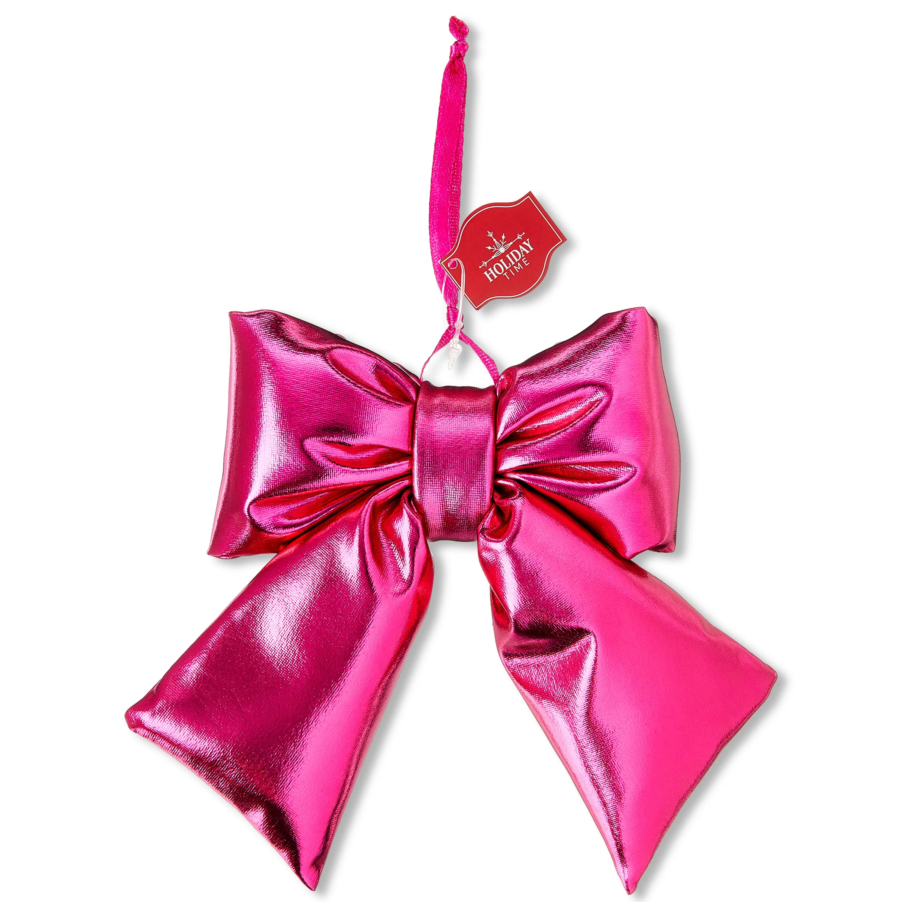 Pink Puffy Bow Christmas Ornament, 6", by Holiday Time | Walmart (US)