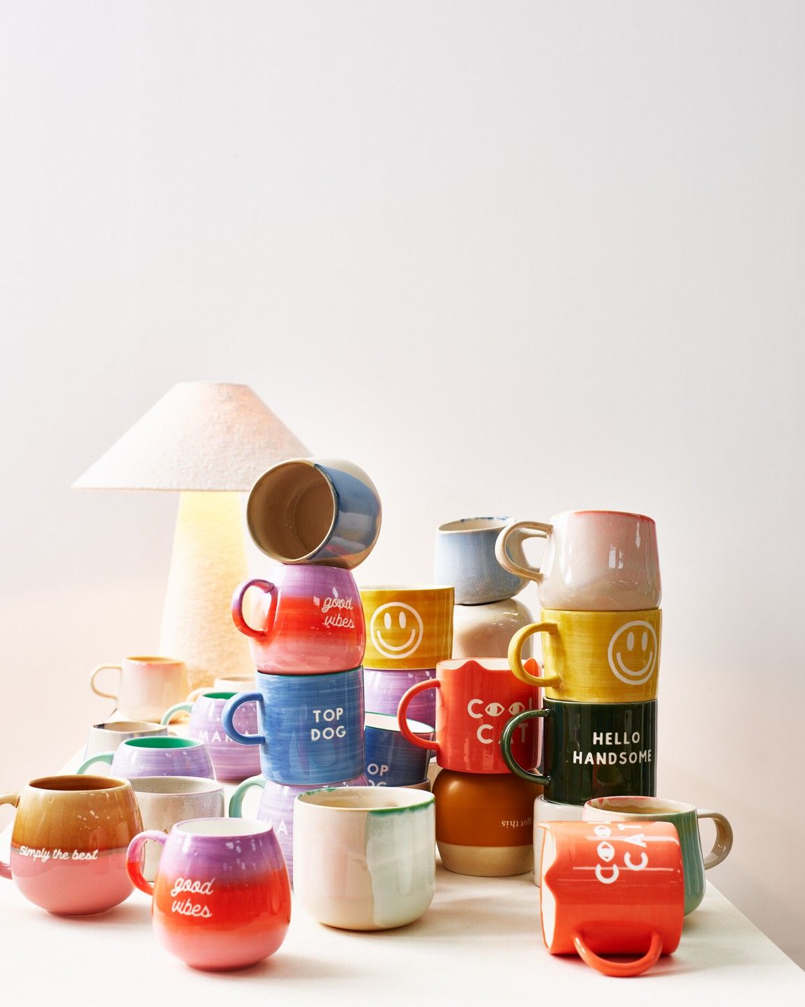 Good Vibes Pink Ombre Ceramic Mug | Oliver Bonas | Oliver Bonas (Global)