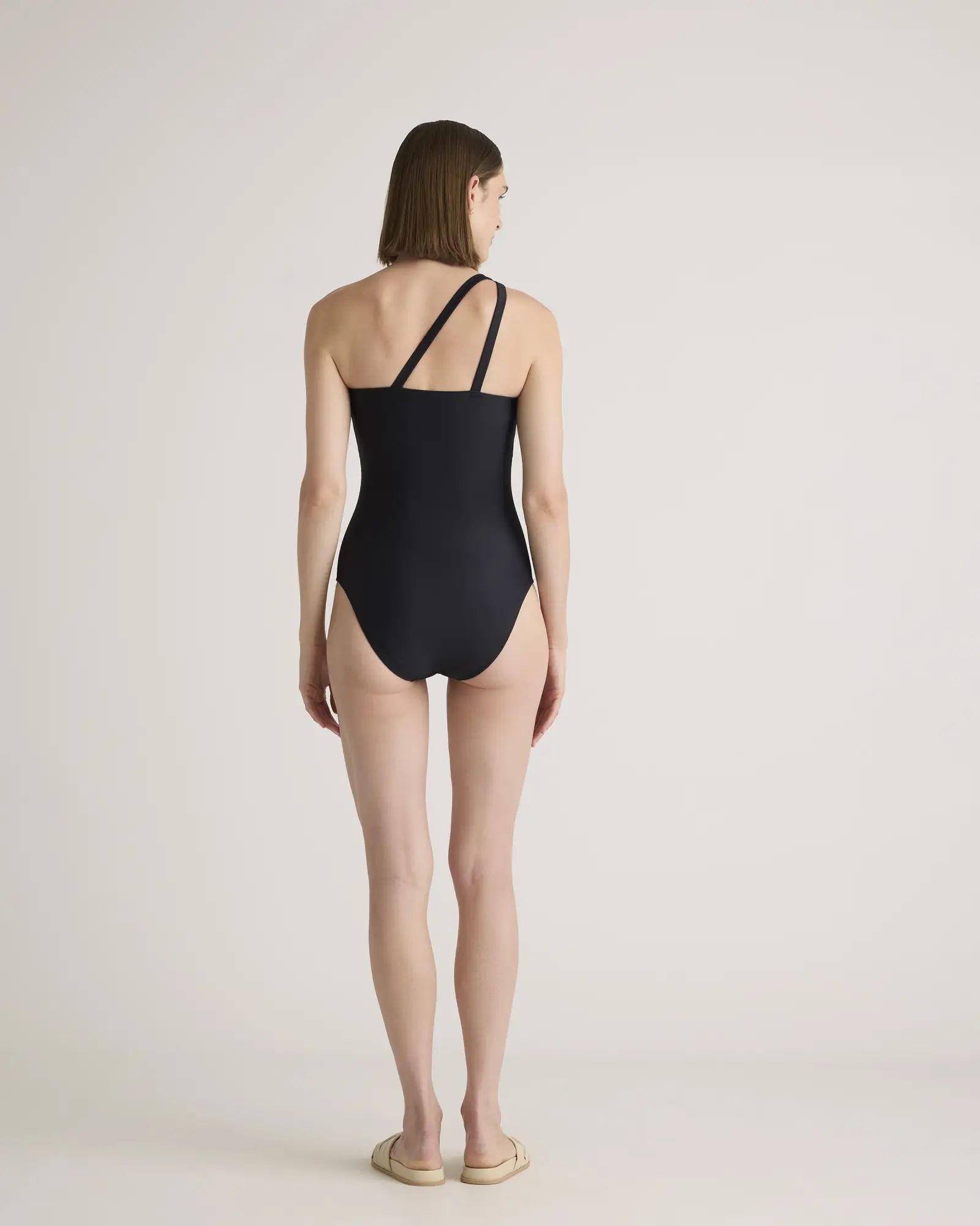 Italian One Shoulder One-Piece Swimsuit | Quince