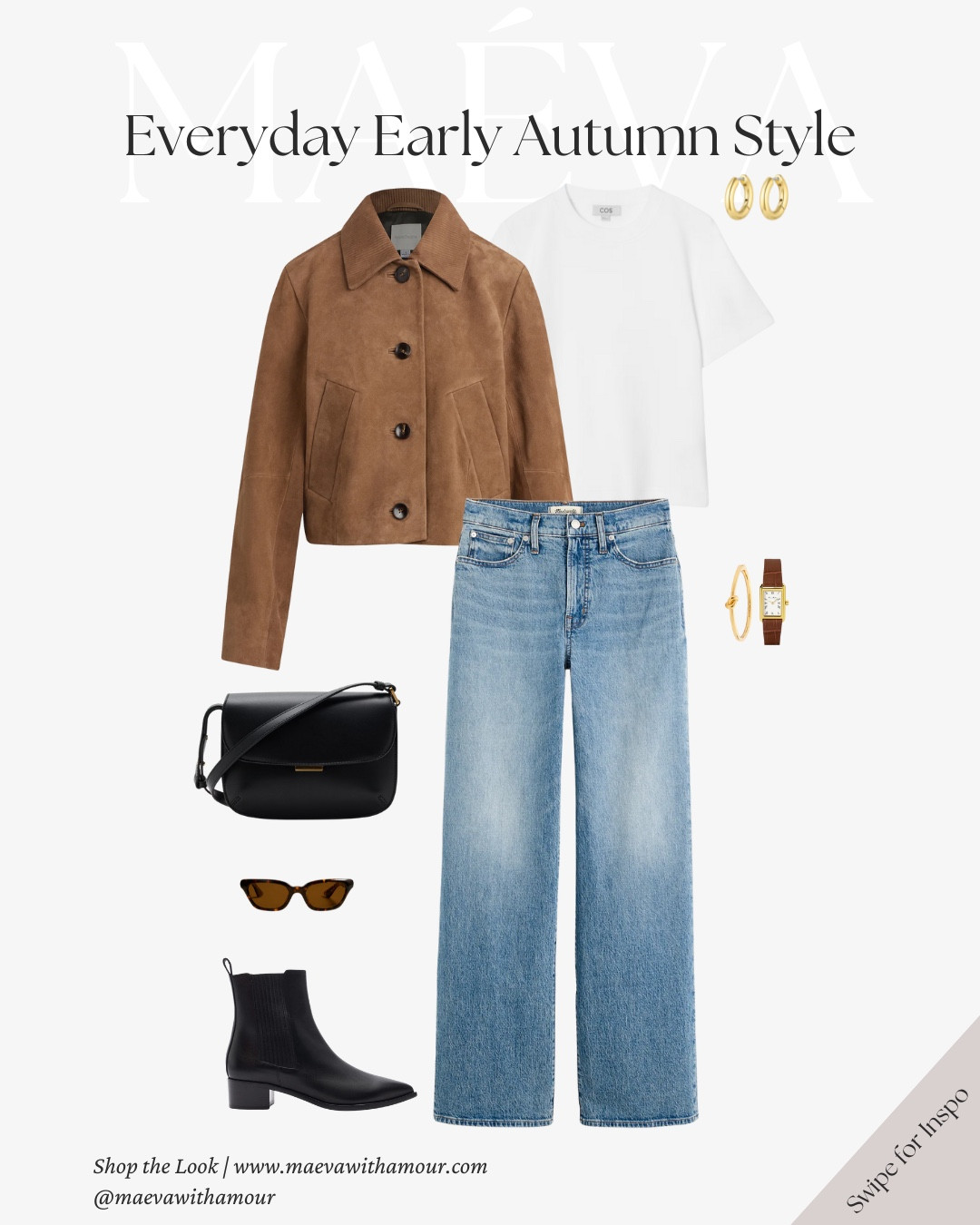 Everyday early autumn style 🍂 3 chic looks that make transitioning into fall feel easy, timeless, and wearable ✨ From suede layers to camel jackets and chocolate tones, these outfits are made for coffee runs, crisp afternoons, and everyday moments! 

🤎 Adore these looks? Comment SHOP to receive a DM with the link or head to the link in bio to shop the outfits & more! 

✨ Discover the latest article about this edit and French-inspired style at maevawithamour.com

👉 Save & Follow to discover French-inspired style and wardrobe tips, designed to elevate your everyday fashion!

With Amour, M.

#earlyfall #outfitinspo #stylingtips #frenchstyle  

#LTKStyleTip #LTKFallSale #LTKSeasonal
