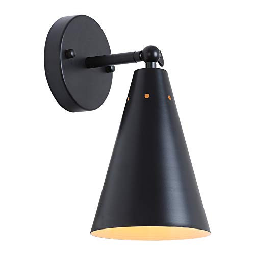 MWZ Modern Black Wall Sconces Lighting, 2 Pack Gold Rustic Wall Sconce Fixture Farmhouse Wall Lamp S | Amazon (US)