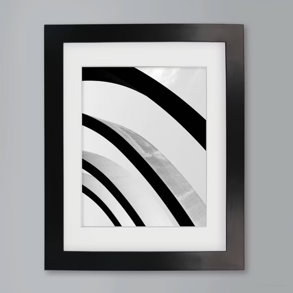 11" x 14" Wide Gallery Matted Frame Black - Made By Design™ | Target