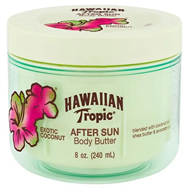 hawaiian tropic after sun lotion moisturizer and hydrating body butter with coconut oil, 8 ounce | Walmart (US)