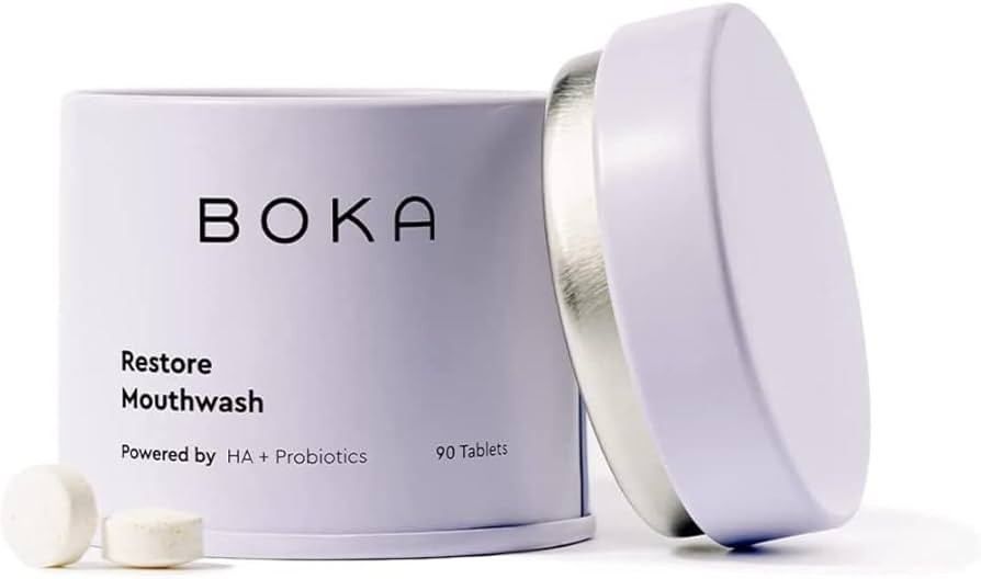 Boka Travel Size Mouthwash Tablets - Hydroxyapatite, Fluoride/Alcohol Free & Eco-Friendly - Chewa... | Amazon (US)