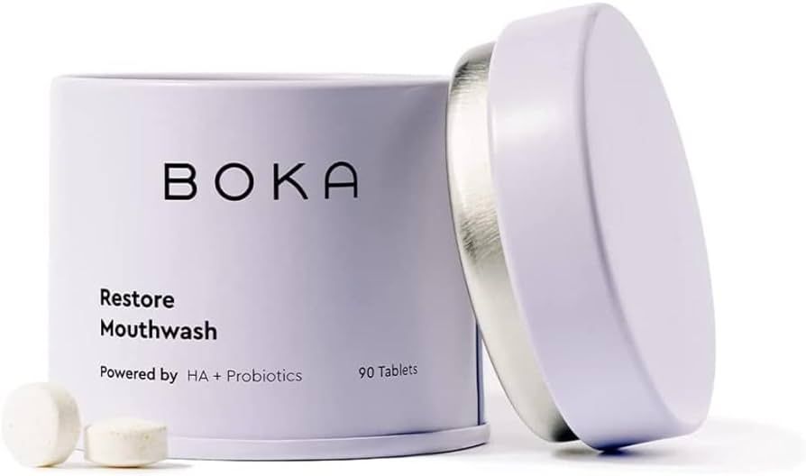 Boka Travel Size Mouthwash Tablets - Hydroxyapatite, Fluoride/Alcohol Free & Eco-Friendly - Chewa... | Amazon (US)