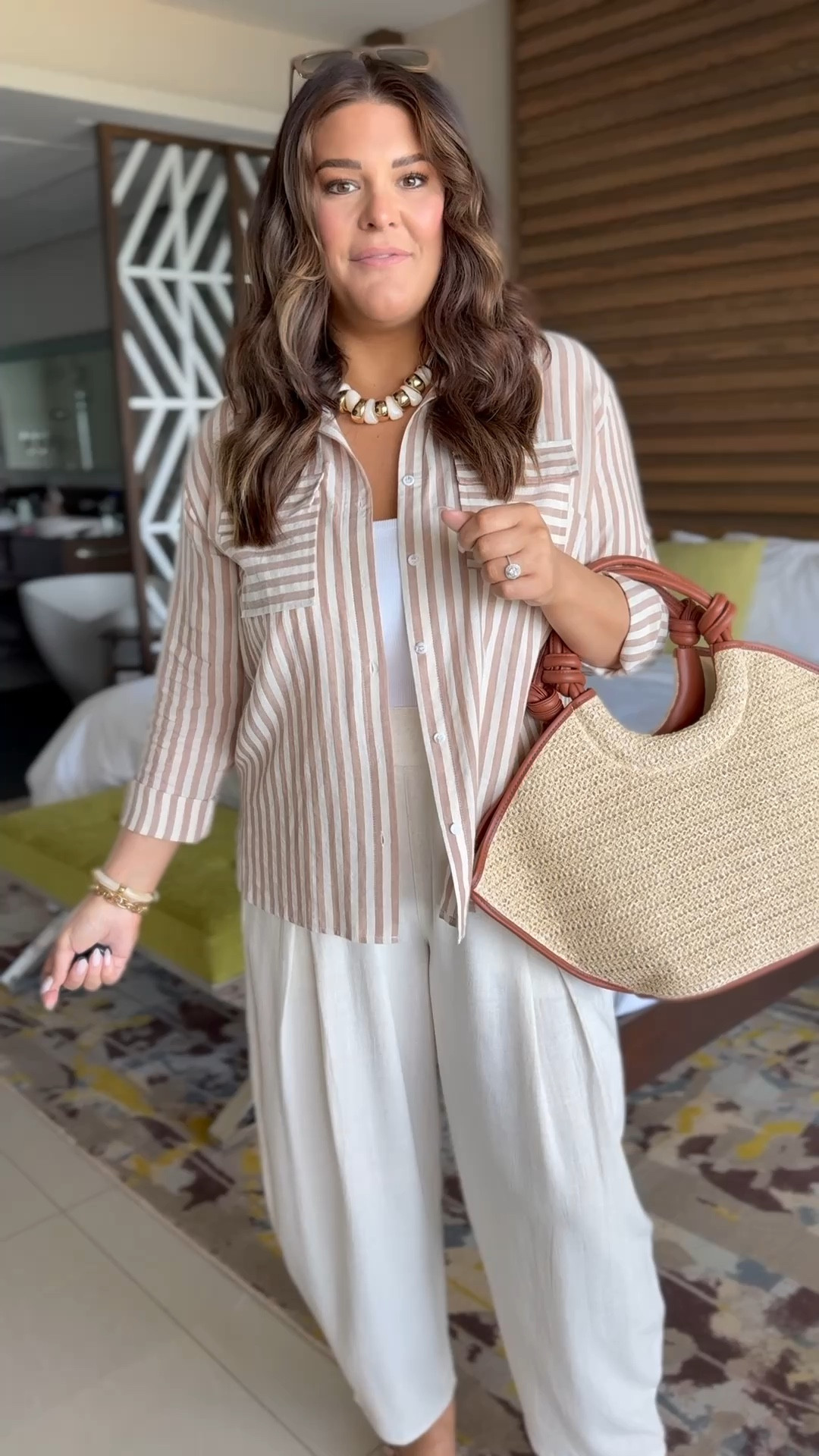 This is one of those outfits that looks expensive… but is actually built from affordable finds 🙌

Shirt: XXL
Tank: L
Pants: L

Think:
✨ breezy neutral linen pieces (hello wide leg pants season)
✨ lightweight button down for that “put together but not trying too hard” vibe
✨ chic woven bag + designer-inspired accessories to pull it all together

This is your go-to look for vacation, brunch, errands, or when you just want to feel polished without sacrificing comfort 🤌

Everything is linked for you — easy to recreate and mix with pieces you already have 🤍

Would you wear this look as-is or swap anything? 👀

#AmazonFashionFinds #ElevatedCasualStyle #SummerOutfitInspo #MidsizeStyle #AffordableFashionFinds


#LTKootd #LTKgrwm #LTKMidsize