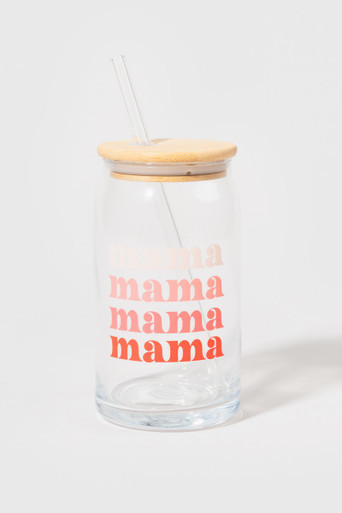 Mama Can Glass Jar With Lid | Francesca's