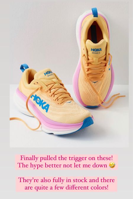 Hoka / spring running shoes / bright color tennis shoes / running shoes / spring shoes / 

#LTKfit #LTKshoecrush #LTKSeasonal