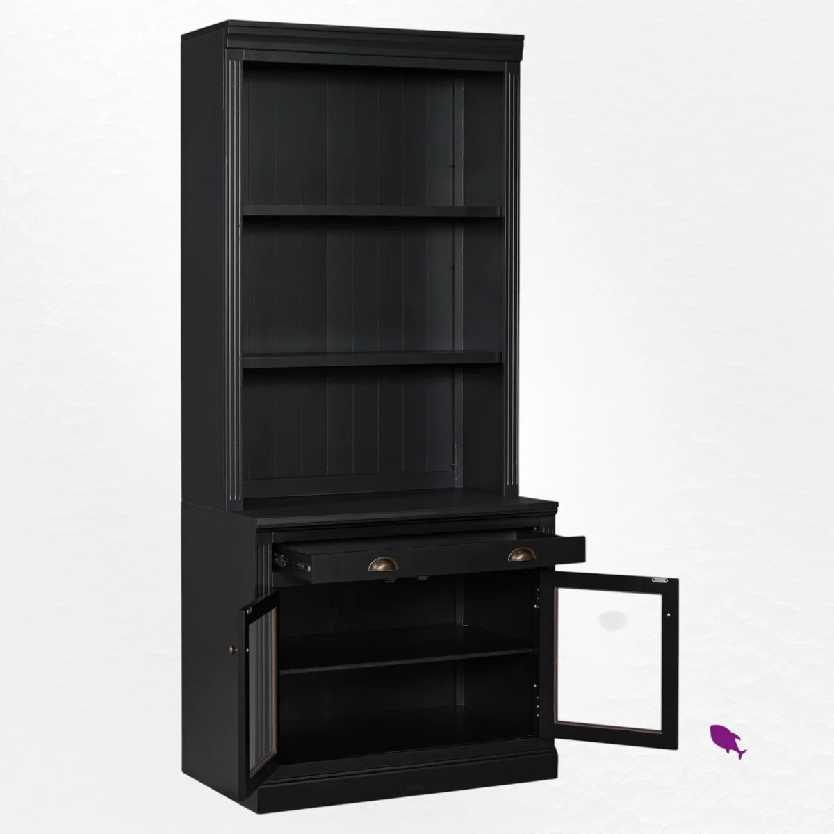 83.5" H Storage Bookcase With Drawer And Shelves | Wayfair North America