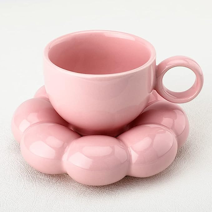 Ceramic Coffee Mug with Sunflower Coaster Coffee Spoons 6.7 oz/200 ml Cute Mugs Creative Coffee M... | Amazon (US)
