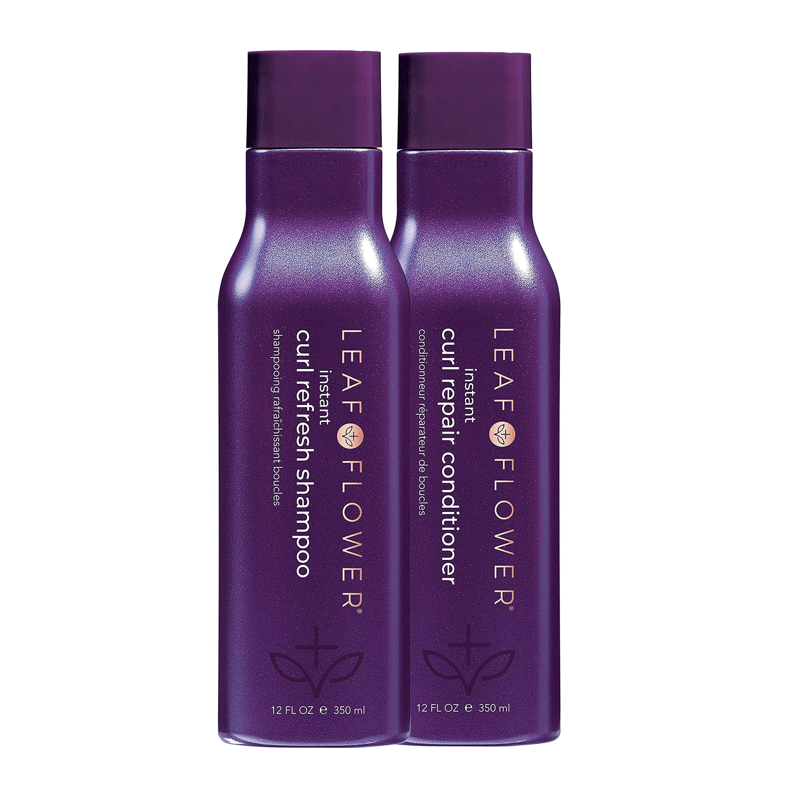 Leaf & Flower Instant Curl Refresh Shampoo & Curl Repair Conditioner 12 oz Duo | Amazon (US)