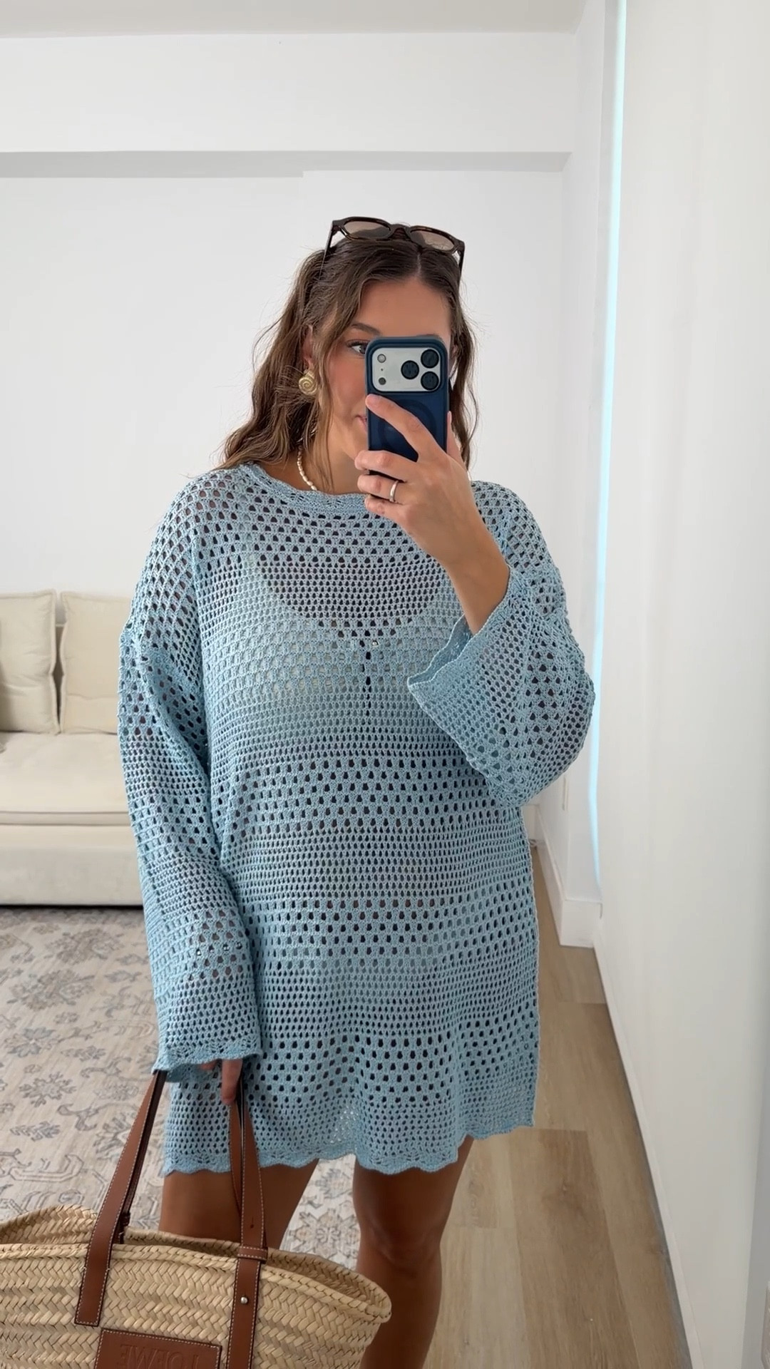 This is the kind of cover-up you throw on and instantly feel put together 💙
Lightweight, breezy, and easy over a swimsuit — perfect for pool days, beach walks, or grabbing lunch without changing. Paired it with my go-to woven bag and sandals for an effortless vacation look.

Everything linked 🤍

Keywords:
blue cover up | crochet cover up | beach cover up | swimsuit cover up | resort wear | vacation outfit | poolside outfit | summer cover up | lightweight cover up | amazon fashion | beach vacation style | easy vacation outfit