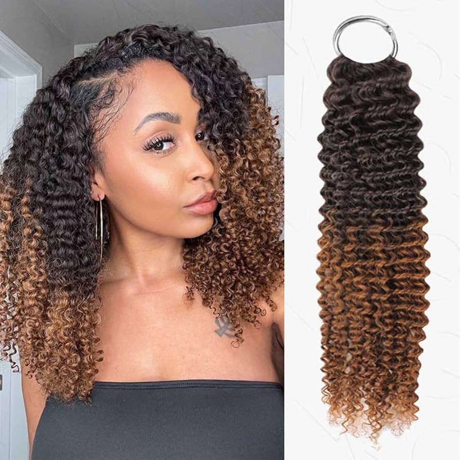 QVR Crochet Human Hair Pre Looped Afro Kinky V Bulk Natural Curly Hair for Kinky Twist Crochet Br... | Amazon (US)