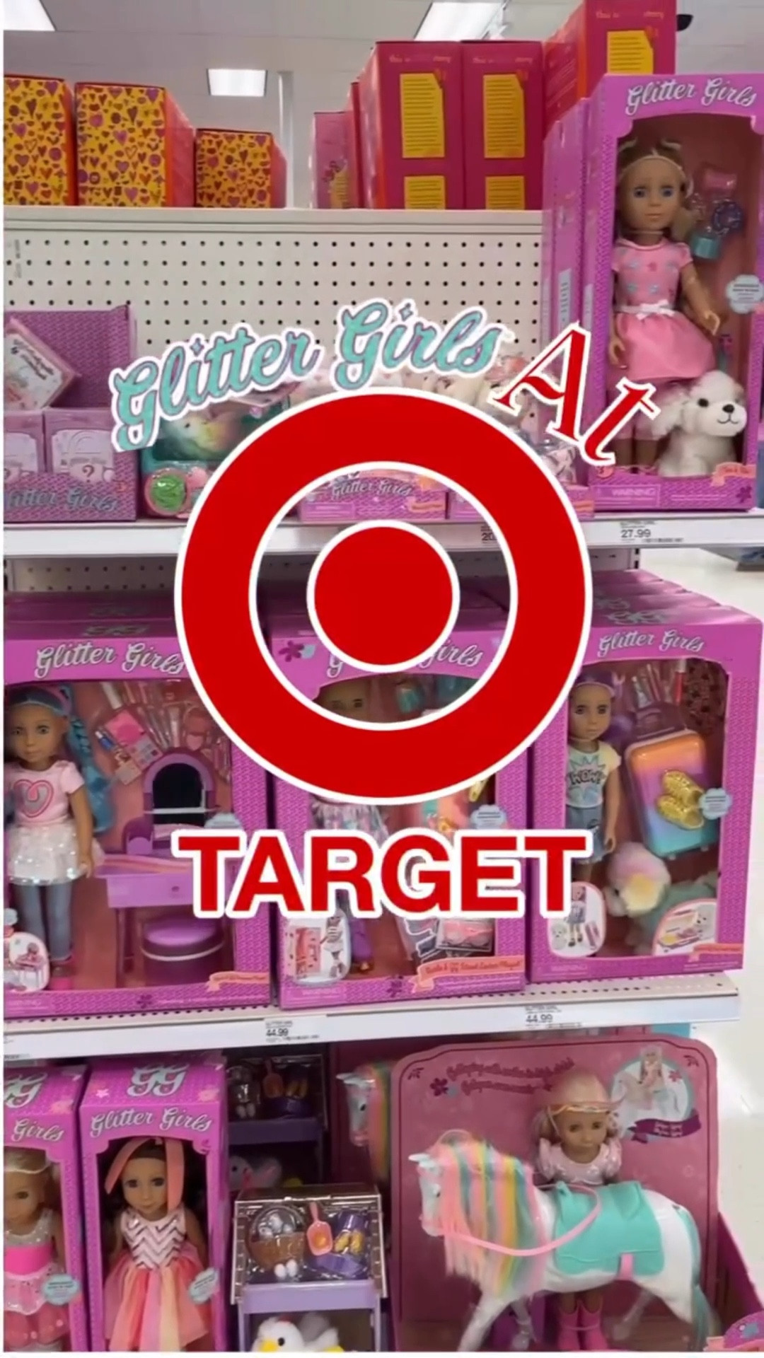My local @target did a massive restock of their Glitter Girls section! I was SO excited to see new products!! These girls truly make @target shimmer! 🤩✨💖 #agig #glittergirlsdolls #dolls #targetfinds #dollcollector