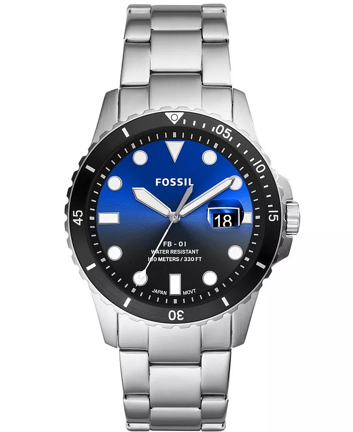 FB-01 Three-Hand Date Stainless Steel Watch 42mm | Macys (US)