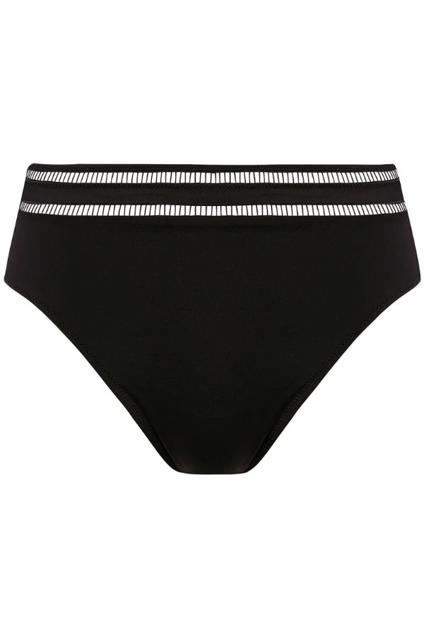 East Hampton High Waist Bikini Brief - Black | Chérie Amour