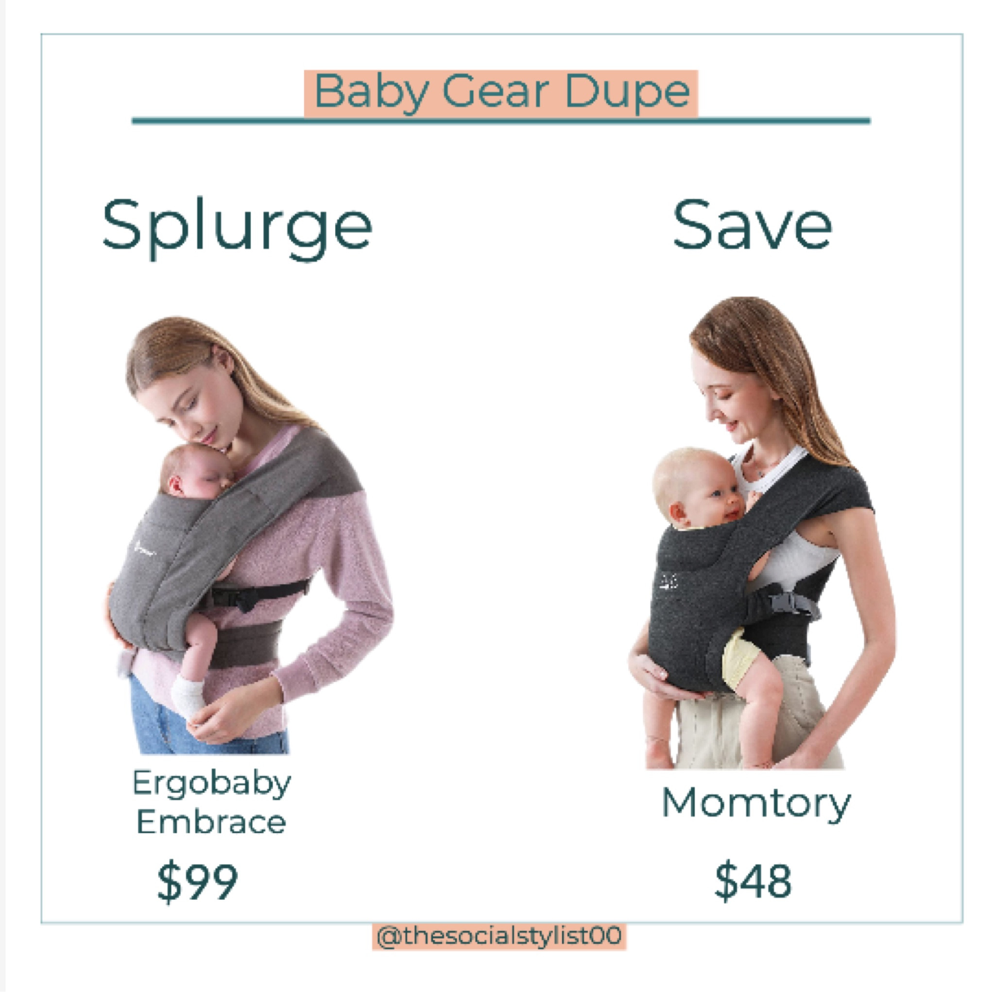Baby Gear Dupe. Ergobaby carrier vs Momtory 

#LTKbaby #LTKFind #LTKunder50