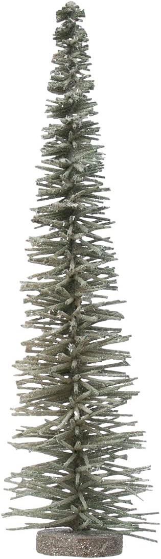 Creative Co-Op 15.75" Bottle Brush Wood Base Trees, Green | Amazon (US)