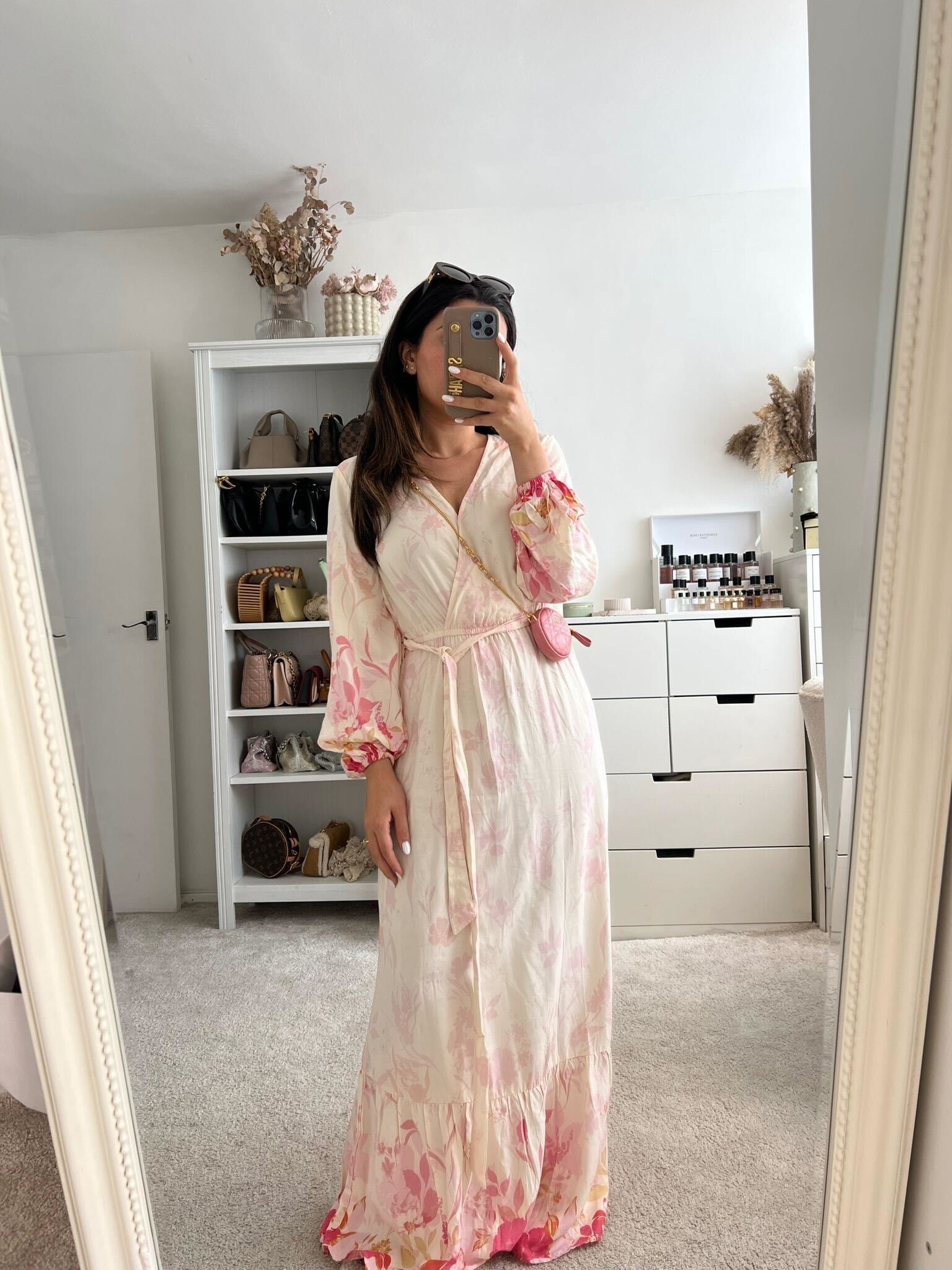 knee length dresses for ladies Rent River Island Black Satin Tailored Maxi Dress main image 0