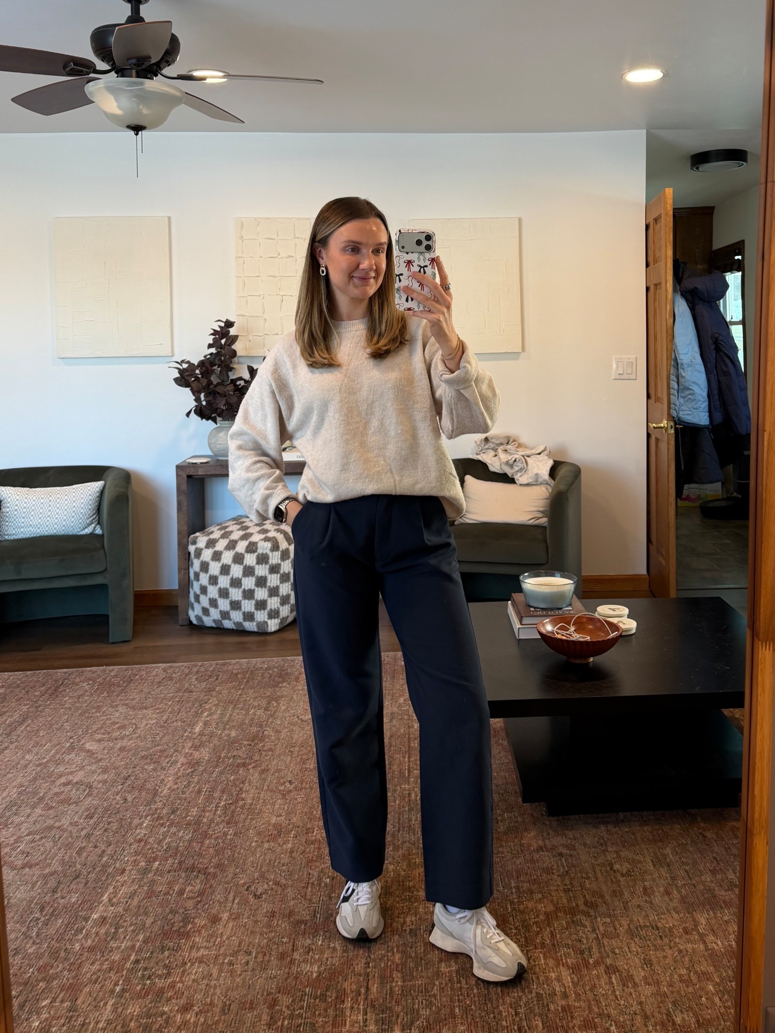 H&M has such great quality sweaters at an affordable price! I have this knit one in a few colors! Size small 

Work style, work outfit, trousers, knit sweater, new balance shoes



#LTKootd #LTKWorkwear