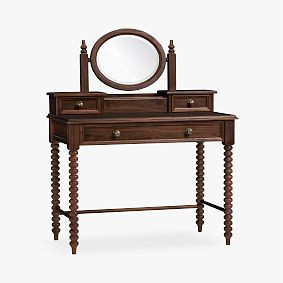 Chris Loves Julia Turned Wood Vanity Desk (40"x21") | Pottery Barn Teen