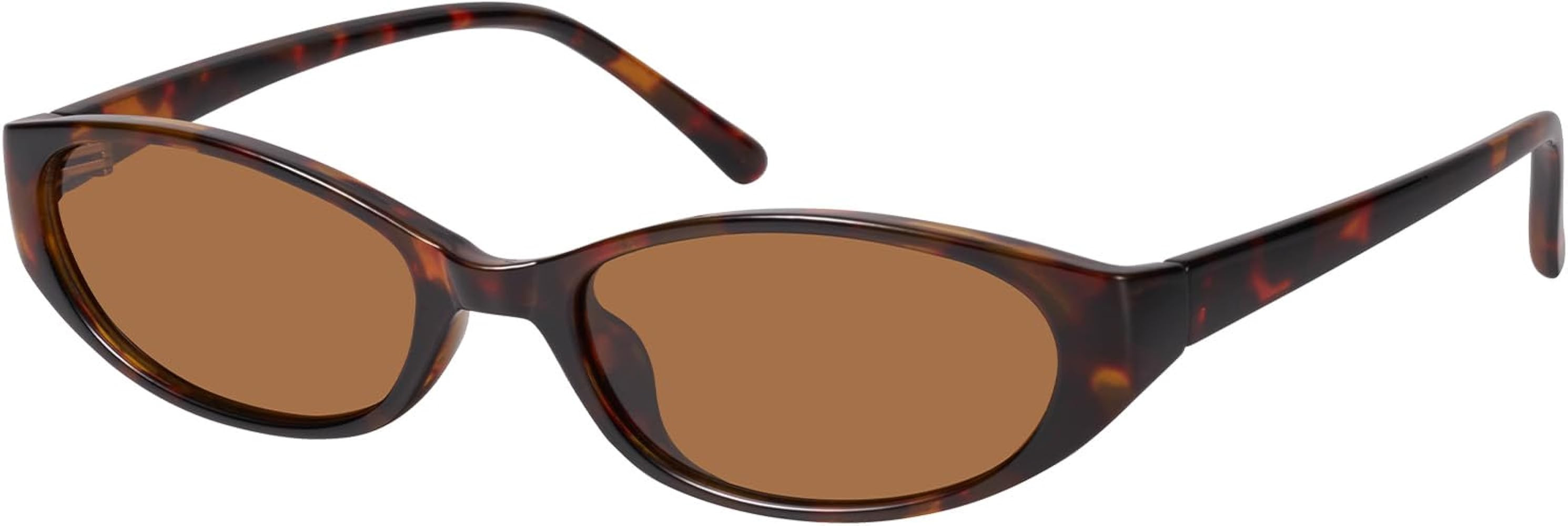 mosanana Retro Oval Cat eye Sunglasses for Women Y2k 90s Trendy Narrow Small MS52585 | Amazon (US)