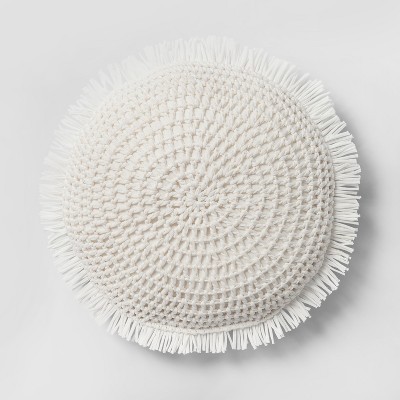 Round Knit With Fringe Throw Pillow - Opalhouse™ | Target