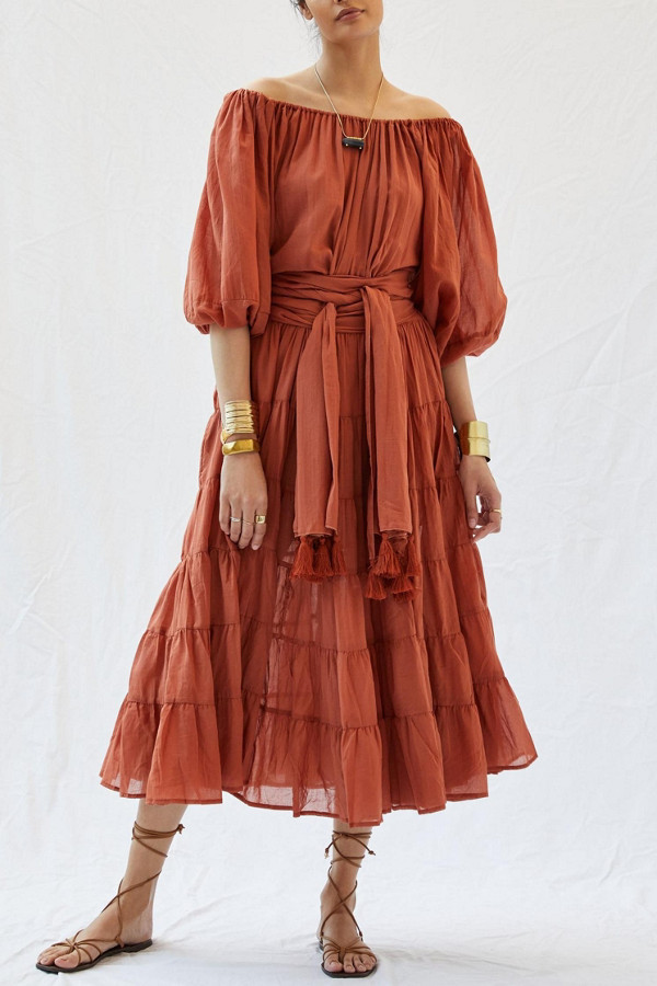 Tiered Off-The-Shoulder Maxi Dress | Nuuly