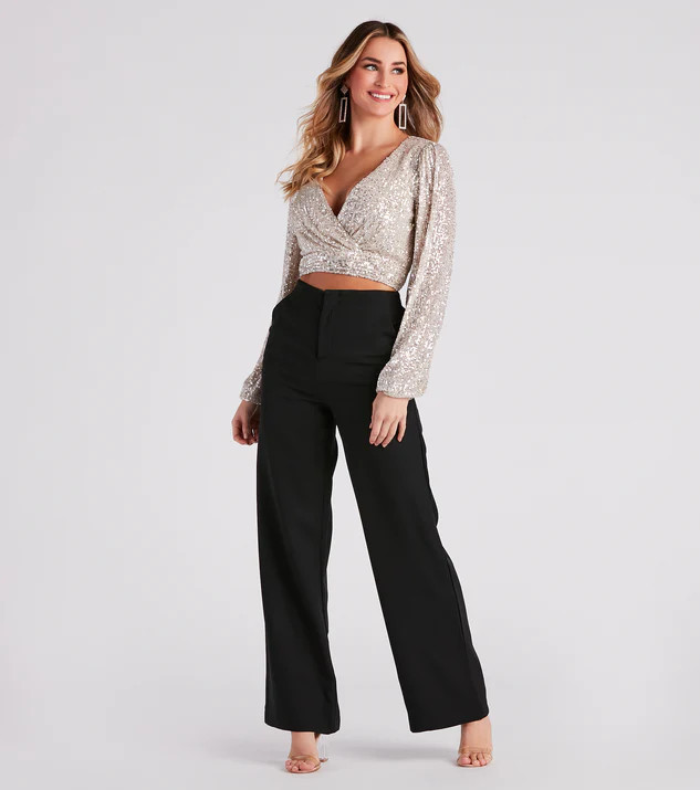Statement Making Sequin Crop Top | Windsor Stores