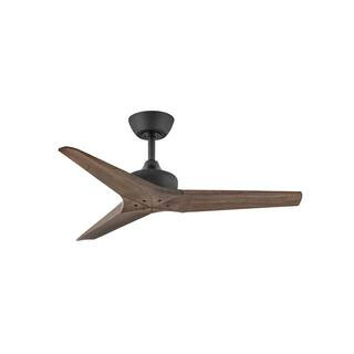 HINKLEY Chisel 44 in. Indoor/Outdoor Matte Black Ceiling Fan with Wall Switch 903744FMB-NDD - The... | The Home Depot