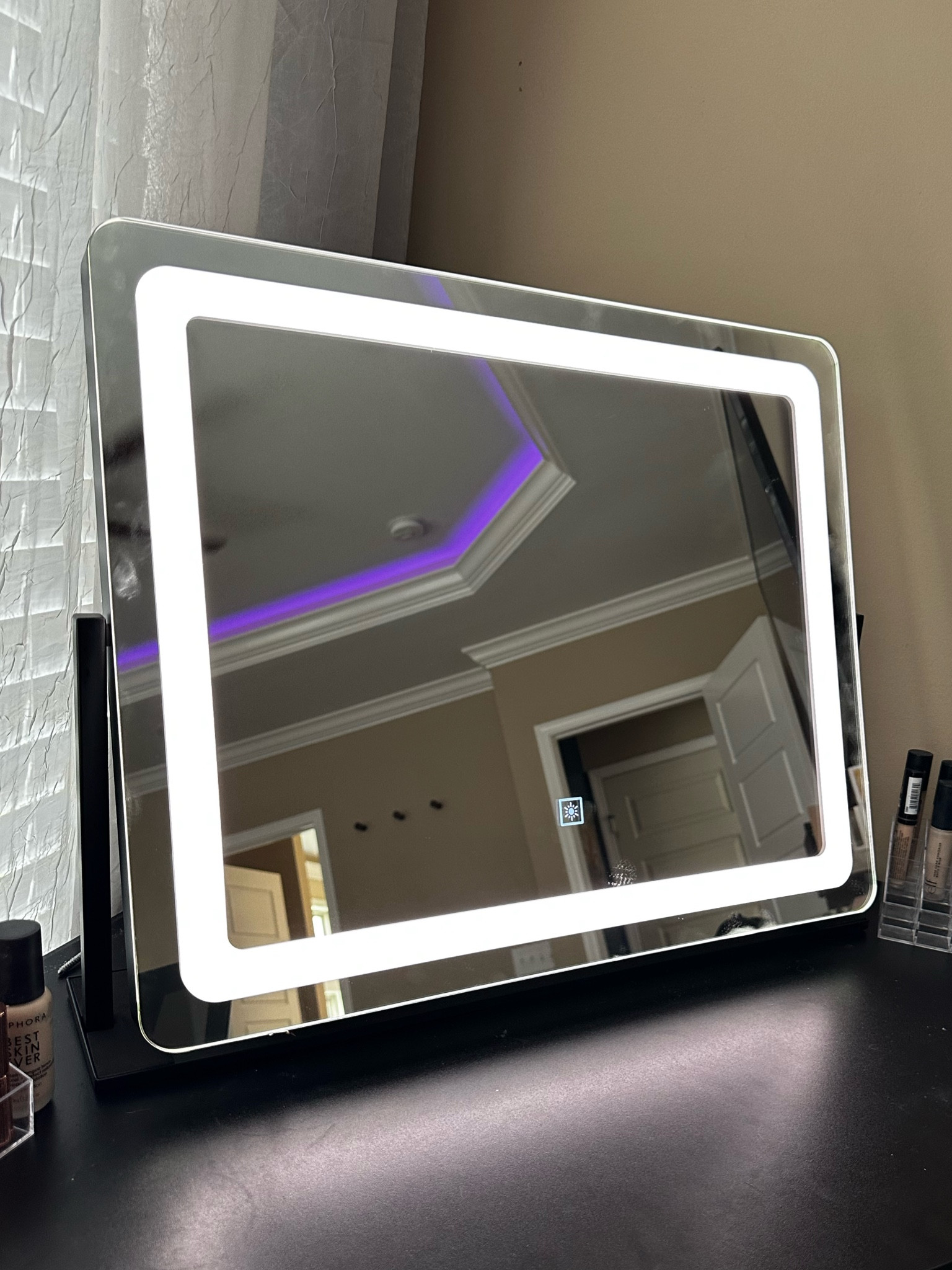 LOVE this mirror! Under $80! 3 light settings. Has its own stand so it doesn’t have to be hung up. 

#LTKbeauty #LTKsalealert #LTKunder100