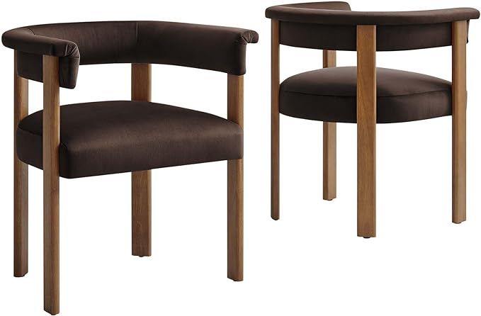 Modway Imogen Dining Chairs, Chocolate Brown Deep Brown | Amazon (US)
