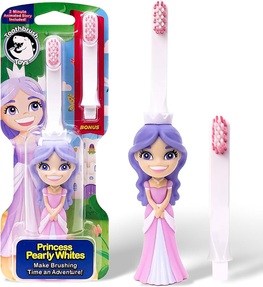 Kids Soft Bristle Princess Toothbrush for Ages 2+, Gentle and Cute Toothbrush for Children with R... | Amazon (US)