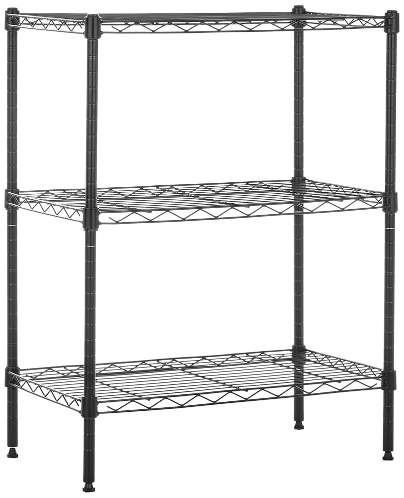 Amazon Basics 3-Shelf Adjustable Heavy Duty Steel Wire Rack Storage Shelving Organizer for Kitche... | Amazon (US)