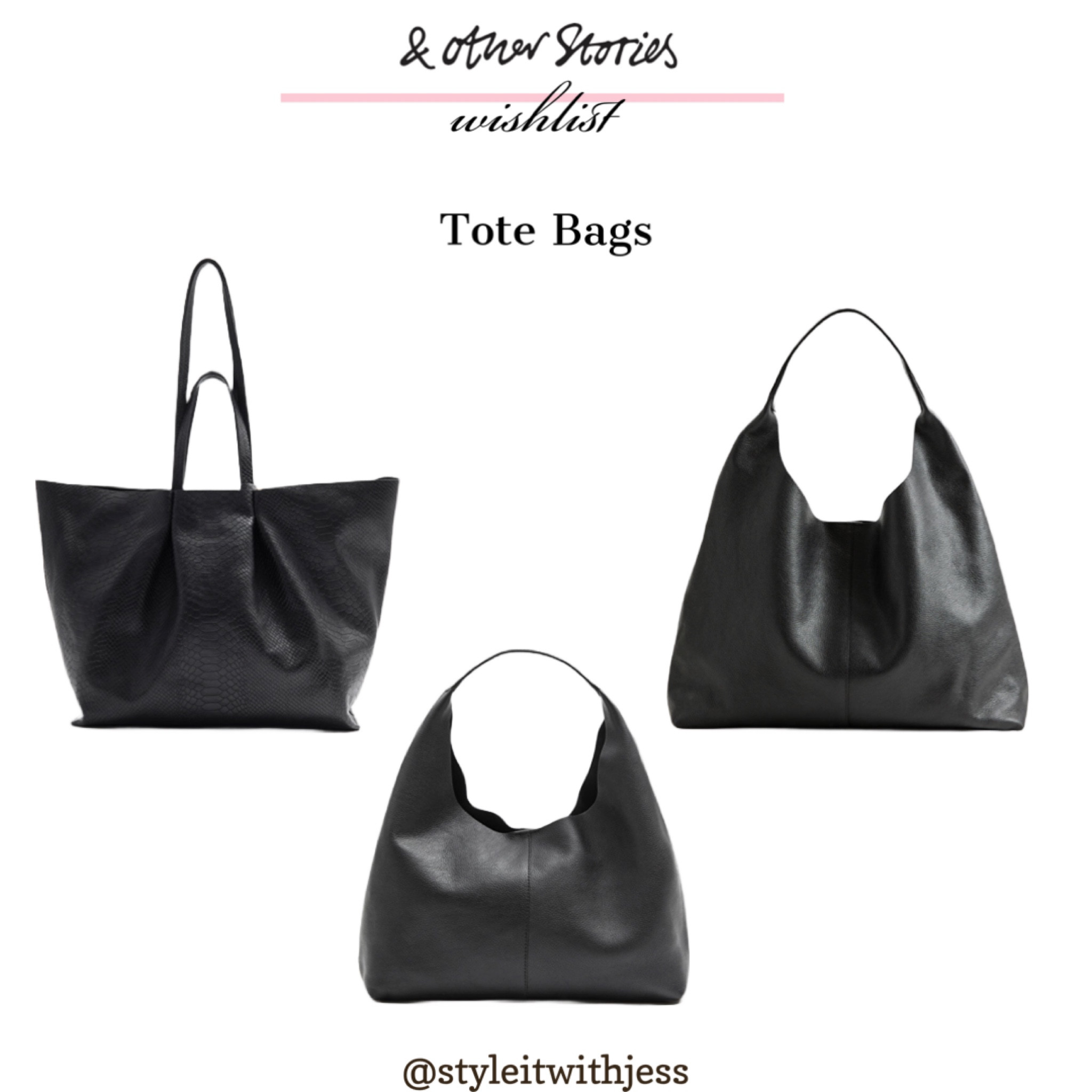 & other stories: Leather Tote Bags 🖤

#LTKstyletip #LTKworkwear #LTKover40