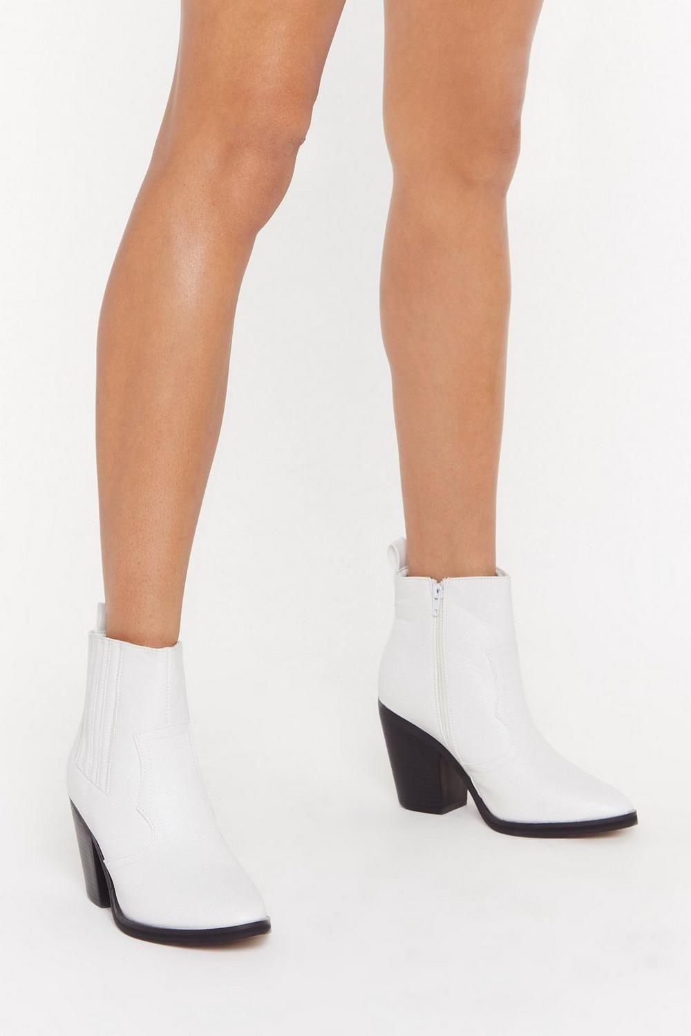 What's the Point Faux Leather Heeled Boots | NastyGal (US & CA)