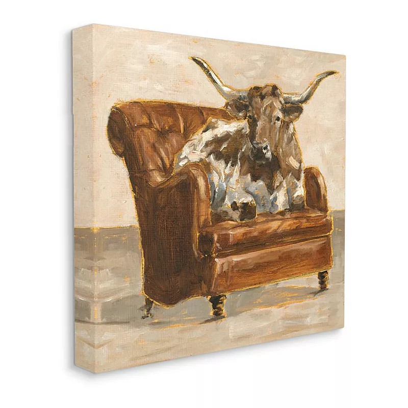 Stupell Home Decor Bull Chair Canvas Wall Art, Brown | Kohl's