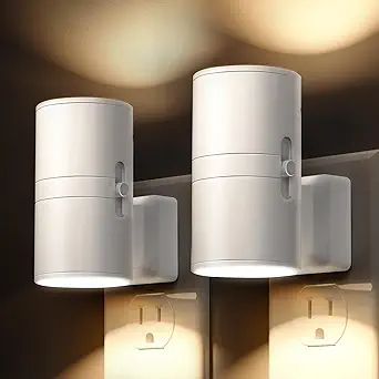 Night Light Plug in, LOHAS Modern Night Light with Light Sensor, 0-100LM, Soft White 3000K, Dimma... | Amazon (US)