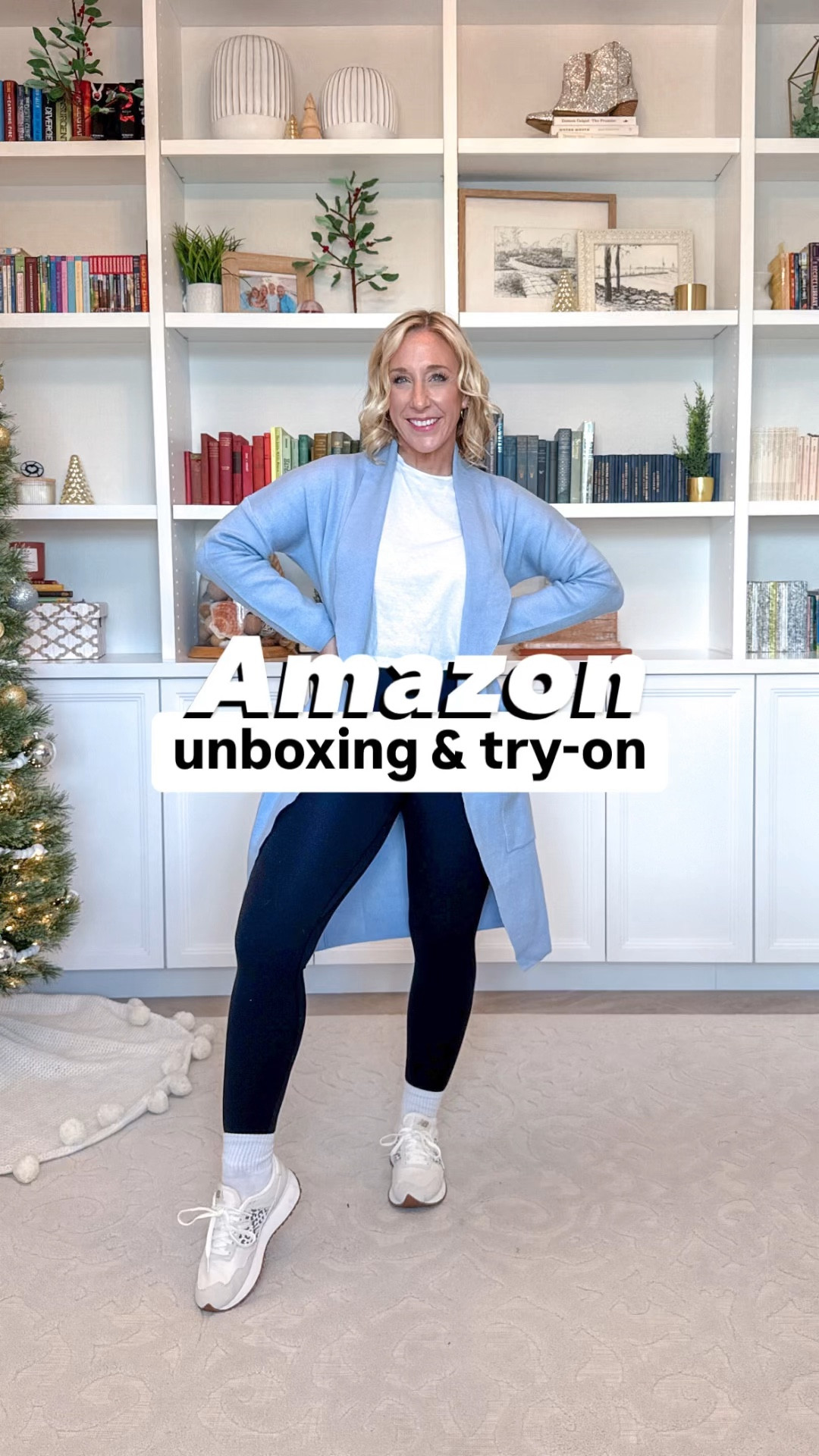 Amazon unboxing: 1 sweater & 4 coatigans:
1. Cable knit sweater - size small.
*jeans - size 26. 
2. Coating - size small. Soft, long, not overly drapey front, and long pockets. 
3. Coatigan - size small. Thicker texture and shortest of the 3. Lapel front and slightly more dressy. 
4. Coatigan - size small. Thinnest of the 3. Longer with a drapey front. 
* leggings - size small. 
* white t-shirt - size small.
* sneakers - tts  

#LTKFindsUnder50 #LTKWatchNow #LTKSeasonal