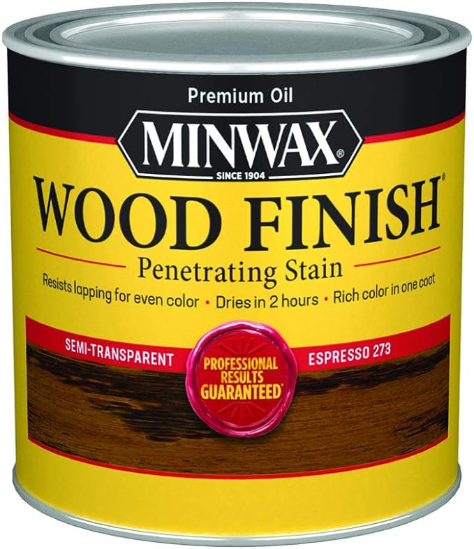 1/2 pt Minwax 273 Espresso Wood Finish Oil-Based Wood Stain | Amazon (US)