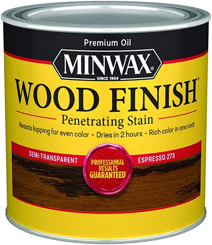 1/2 pt Minwax 273 Espresso Wood Finish Oil-Based Wood Stain | Amazon (US)