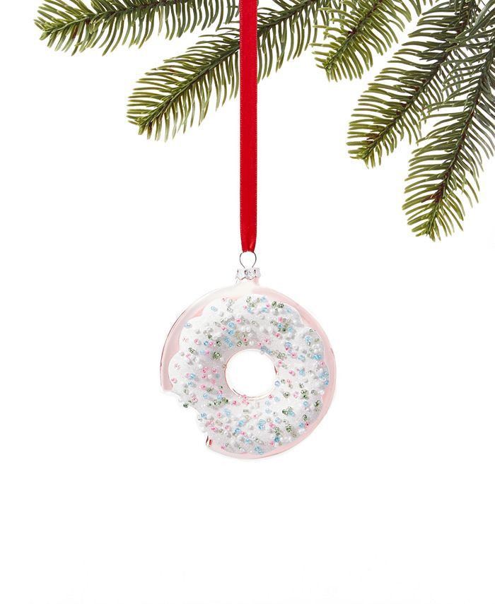 Holiday Lane Sweet Tooth Glass Donut Ornament, Created for Macy's & Reviews - Shop All Holiday - ... | Macys (US)