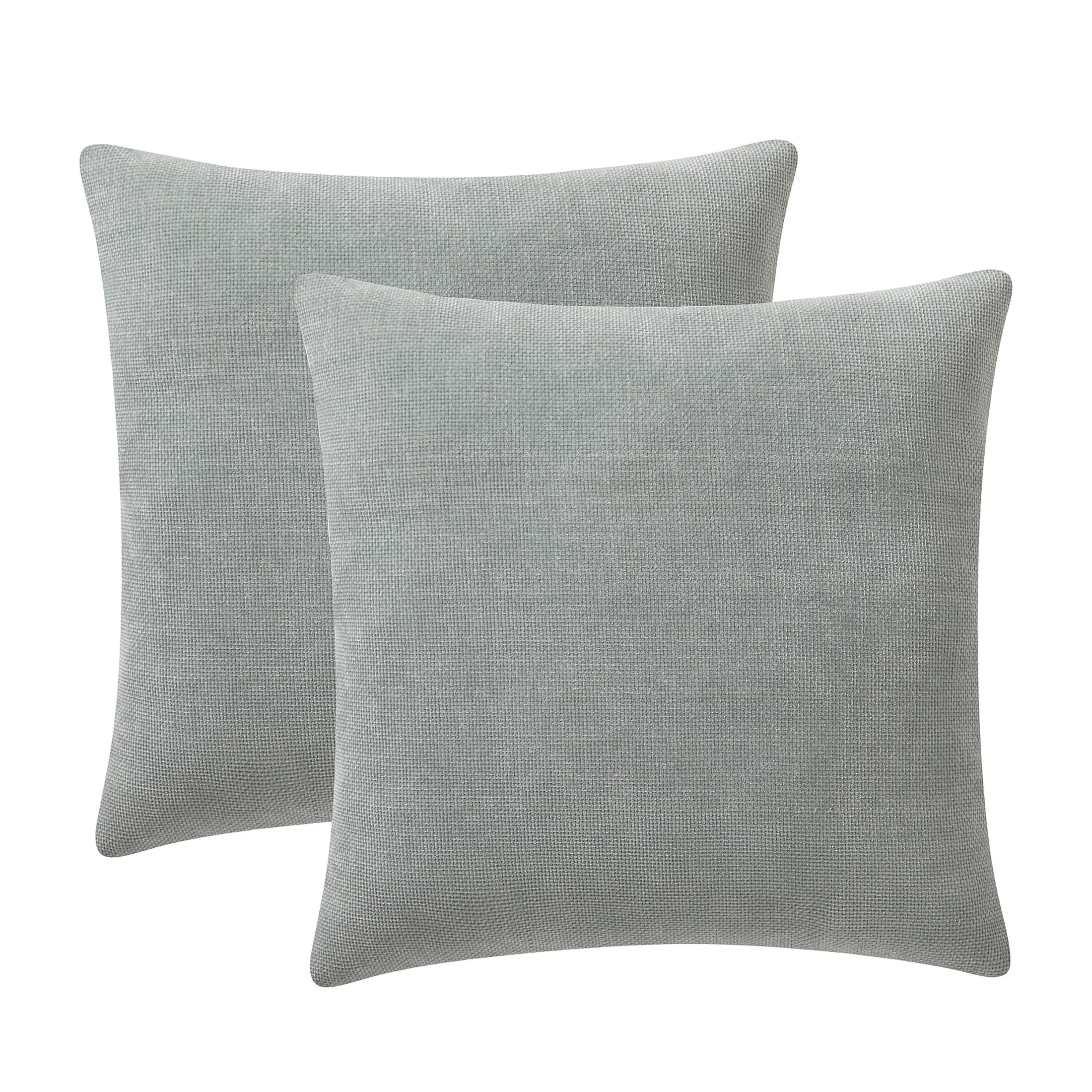 Mainstays Solid Chenille Decorative Pillow Set, Green, 18" x 18", 2 Pieces | Walmart (US)