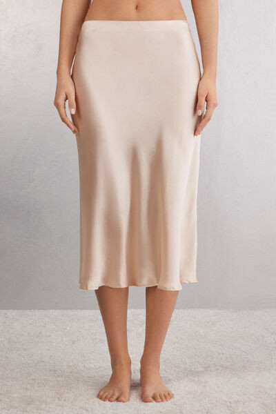Intimissimi Silk Midi Skirt Woman Natural Size S | Intimissimi (US)